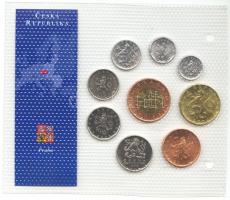 Csehország 2001-2004. 10h-50K 9klf darab "Az utolsó Korona forgalmi pénzek" szettben T:1
C...