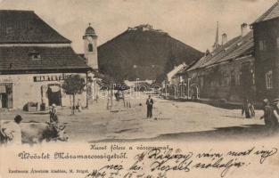 Huszt Main street, castle ruins, Shop of Hartstein J. (EK)