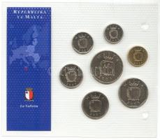 Málta 2001-2005. 1c-1L 7klf darab "Az utolsó Líra forgalmi pénzek" szettben T:1,1-
Malta 2...