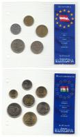 1995-2003. 1Ft-100Ft 7klf darab "Az utolsó forint forgalmi pénzek" szettben T:1 / Ausztria 1980-1990. 50Gr-10Sch 5klf darab "Az utolsó Schilling forgalmi pénzek" szettben T:2,2- Hungary 1995-2003. 1 Forint - 100 forint 7 different coins "The last forint coins" set C:Unc / Austria 1980-1990. 50 Groschen - 10 Schilling 5 different coins "The last Schilling coins" set C:XF,VF