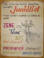 3 db nagyméretű reklámplakát az 1970-es évekből, + kézzel rajzolt plakát + 2 olajnyomat
