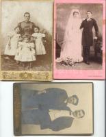 cca 1880-1900 8 db keményhátú fotó klf. magyar fényképészektől / vintage photos