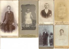 cca 1880-1900 8 db keményhátú fotó klf. magyar fényképészektől / vintage photos