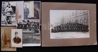 cca 1890-1940 9 db katonákat ábrázoló fotó