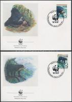 WWF Tremarctos Ornatus set on FDC WWF Pápaszemes medve sor 4 FDC-n