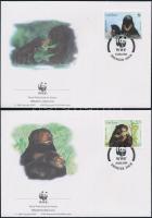 WWF Malayan bear set on 4 FDC WWF Maláj medve sor 4 FDC-n