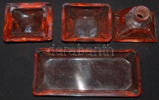 Lila színű üvegből készült asztali szett (3 db)