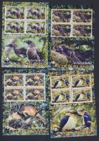WWF Birds set + 4 FDC + mini-sheet set WWF Madarak sor + 4 FDC + kisívsor