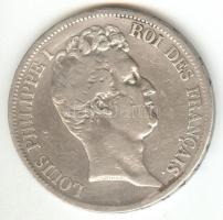 Franciaország 1831W 5Fr Ag "Louis Philippe" T:3
France 1831W 5 Francs "Louis Philippe...