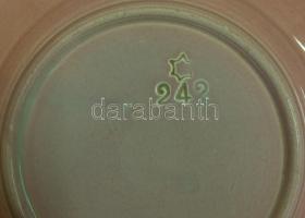 XX. század eleje Jelzett számozott kerámia dísztányér női portréval (javított!) / 
Early 20th centur...