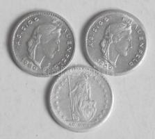 Svájc/Frauenfeld 1950. 10R Al + 20R Al + 1954. 1Fr al városi szükségpénzek T:2- Switzerland/Frauenfeld 1950. 10 Rappen Al + 20 Rappen Al + 1954. 1 Franc Al city coins C:VF