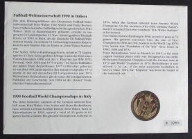 Niue 1990. 5$ "Labdarúgó VB - Olaszország" érmés borítékon teljes bélyegsorral, elsőnapi b...