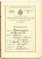 1909 Olasz királyság útlevél / Italian passport