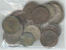 Franciaország/Olaszország 1871-1948. vegyes fémpénz tétel, közte Ag is, összesen 20db! T:2,3 France/Italy 1871-1948. mixed metal coins with Ag, all 20pcs C:XF,F