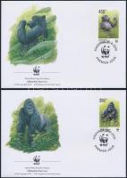 2002 WWF Gorilla sor Mi 1708-1711 4 db FDC-n