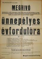 1949 Nagykőrös felszabadulási emlékünnepség plakátja 60x80 cm