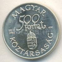 1993. 500Ft Ag "Régi dunai hajók - Árpád" T:BU dísztokban, tanúsítvánnyal
