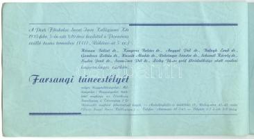 1931 Szent Imrés táncestély meghívója és programja
