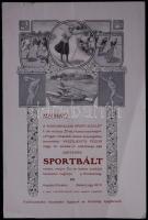 cca 1925 Sportbál képes meghívó