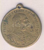 Ausztria 1900. Ferenc József 70. születésnapja Br emlékérem (33mm) T:2 f. Austria 1900. 70th birthday of Franz Joseph Br medallion (33mm) C:XF eared
