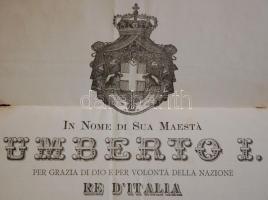 cca 1890 Olasz útlevél / italian Passport