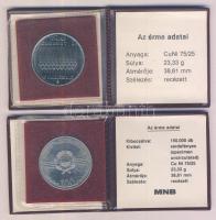 1982. 100Ft "Labdarúgó VB" T:BU Eredeti tokban, tanúsítvánnyal! + 1983. 100Ft "FAO&qu...