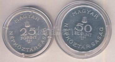 1961. 25Ft Ag + 50Ft Ag "Bartók" pár T:P