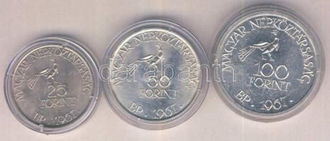 1967. 25Ft Ag + 50Ft Ag + 100Ft Ag "Kodály" sor T:BU