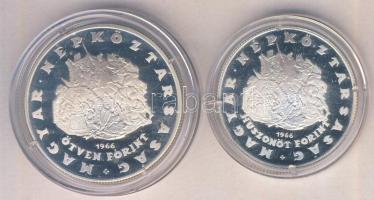 1966. 25Ft Ag, 50Ft Ag "Zrínyi" pár T:PP