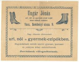 1898 Vác Ungár Jónás cipész képes számla