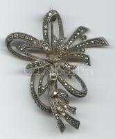 Ezüst (Ag) bross cirkóniaberakással /  Silver brooch with zirconia decoration br: 12,3gr