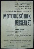 cca 1935 Motorcsónak verseny plakát 29x38 cm