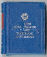 Minikönyv: A Magyar Népköztársaság Elnöki Tanácsának kitüntetései, 1979, Kossuth, sorszámozott