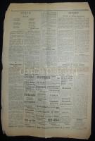 1945 A Szabadság c. újság Bárdossy László halálra-ítéléséről tudósító száma (hajtásoknál kopott)