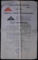 1925 Jókai emlékbélyeg propaganda nyomtatványa