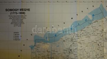 Reprint térkép: Somogy 1773-1808, az első katonai összeírás alapján, 80×100 cm
