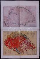 1920 Térkép a követelt területek határvonalairól 26×38 cm, hátoldalán, térképe Mo. határairól  a bék...