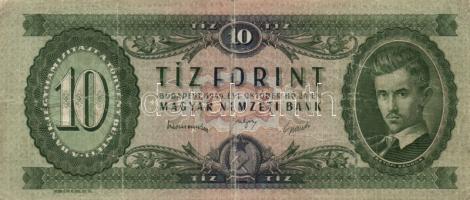 1949. 10Ft + 1962. 10Ft + 100Ft (2x) egymás utáni sorszámmal + 1975. 20Ft + 1980. 20Ft + 1992. 100Ft (4x) T:I-,II,III,III-