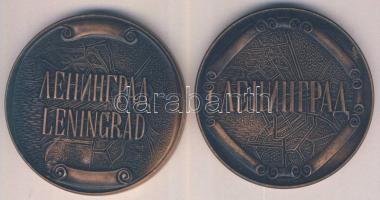 Szovjetunió ~1980. "Leningrád" Br emlékérem (2x) klf (74mm) T:1- Soviet Union ~1980. "Leningrad" Br medallion (2x) T:AU