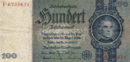 Német 3. Birodalom 1935. 100M "E/F/G" (4x) T:II-,III
German Third Reich 1935. 100 Mark &qu...