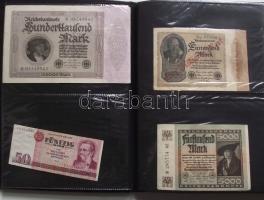 Vegyes bankjegy gyűjtemény albumban, főleg Németország, Románia, Csehszlovákia, Szovjetunió, Jugoszl...