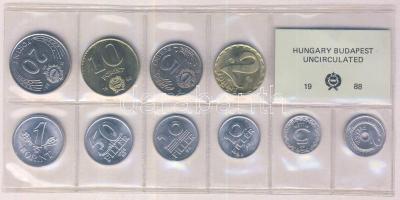 1988. 2f-20Ft 10db klf érmés forgalmi sor fóliatokban T:1