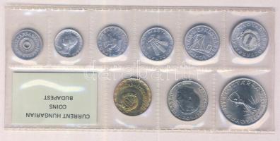 1975. 2f-10Ft 9db klf érmés forgalmi sor fóliatokban T:1
