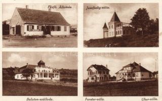 Balatonfűzfő állomás, villák