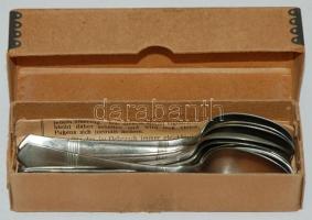 Cca 1930 10 db. Alpaka kávéskanál eredeti dobozában