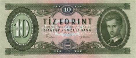 1969. 10Ft (6x) egymás utáni sorszámmal! T:I
