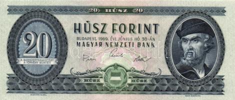 1969. 20Ft (3x) egymás utáni sorszámmal! T:I