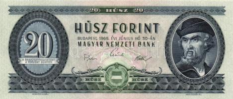 1969. 20Ft (3x) egymás utáni sorszámmal! T:I