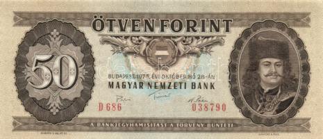 1975. 50Ft (4x) egymás utáni és egyugrású sorszámmal T:I