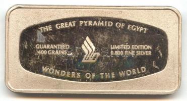 DN "Az egyiptomi Nagy Piramis" Ag(0.800) tömb (25,45g) T:PP
ND "The Great Pyramid of ...